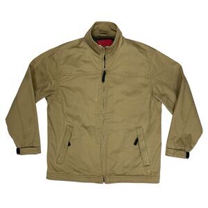 Old Navy Utility Jacket Youth Sz XL Brown Sherpa Lined Smart Casual Winter Coat